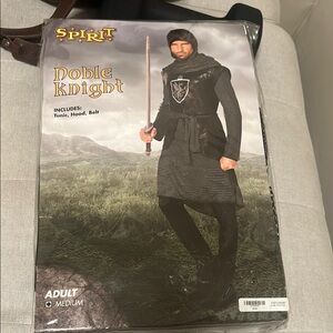 Spirit Noble Knight Costume - Black and Silver